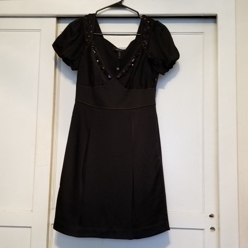 BCBGMAXAZRIA black embellished dress